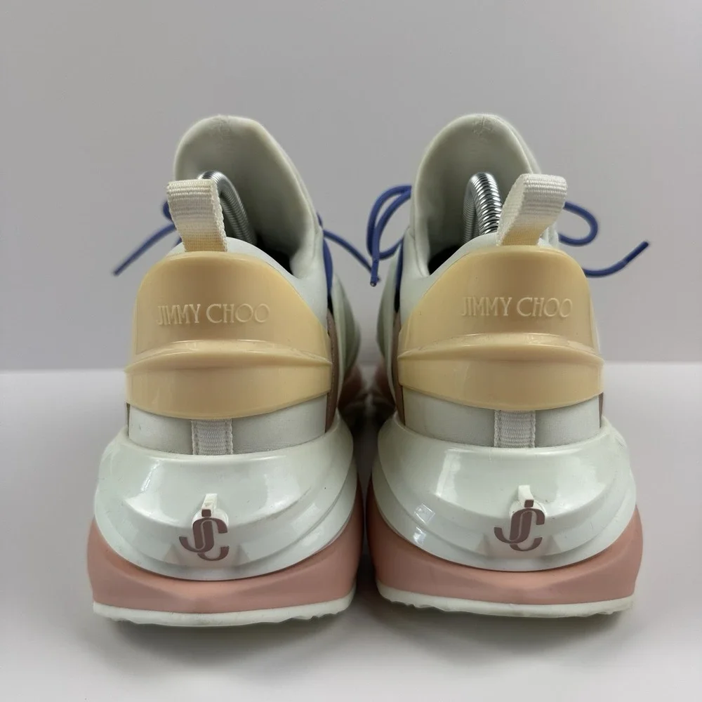 Jimmy Choo Cosmos/F Neoprene Mesh Low-Top Trainers Sz EU 40 US 10